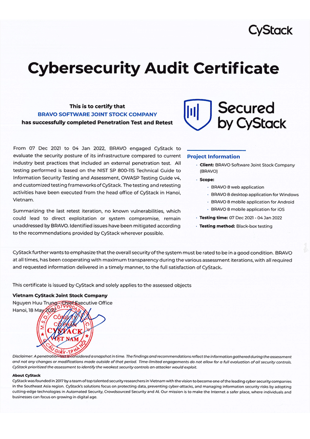 Chứng nhận Cybersecurity